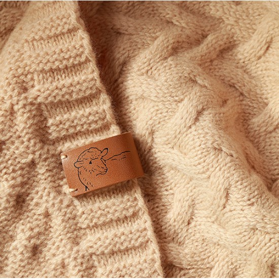 Babyono pledas merino vilnos tamsiai kreminis 1648/02