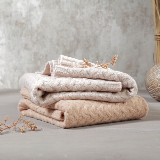 Babyono pledas merino vilnos tamsiai kreminis 1648/02