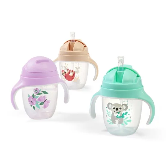 Babyono puodelis su šiaudeliu rudas 1464/04 Babyono puodelis su šiaudeliu rudas 1464/04