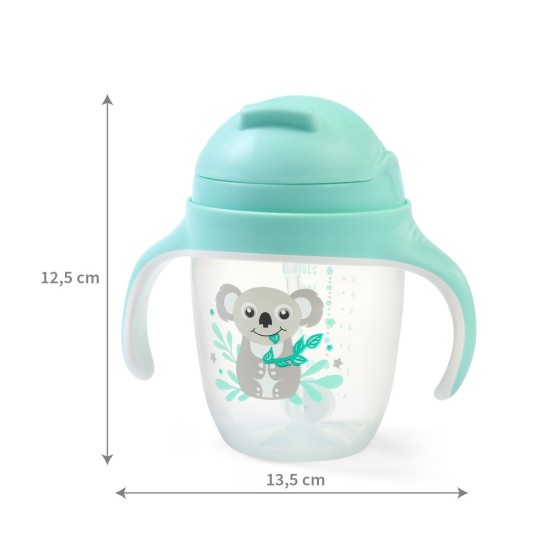 Babyono puodelis su šiaudeliu salotinis 1464/03