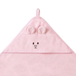 Babyono rankšluostis su gobtuvu bambukinis 100x100 rožinis 1553/01