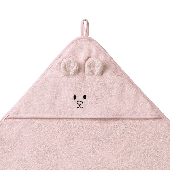 Babyono rankšluostis su gobtuvu bambukinis 100x100 rožinis 1553/04