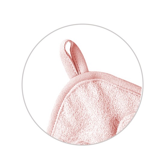 Babyono rankšluostis su gobtuvu bambukinis 100x100 rožinis 1553/04