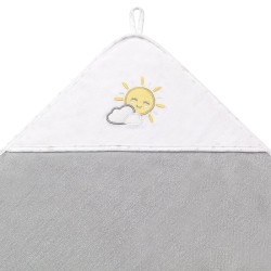 BabyOno rankšluostis su gobtuvu frotinis 100x100, pilkas TERRY, 142/08