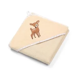 BabyOno rankšluostis su gobtuvu veliūras 100x100 kreminis, elniukas, 540/05