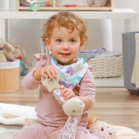 BabyOno seilinukas-šalikas 2 vnt., gėlės, 879/16 BabyOno seilinukas-šalikas 2 vnt., gėlės, 879/16