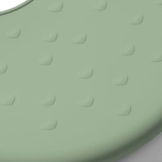 BabyOno seilinukas silikoninis, žalias, pėdsakai, 829/06 BabyOno seilinukas silikoninis, žalias, pėdsakai, 829/06