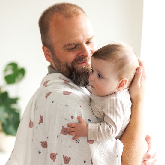 BabyOno vystyklai medvilniniai 3 vnt kreminis 828/03