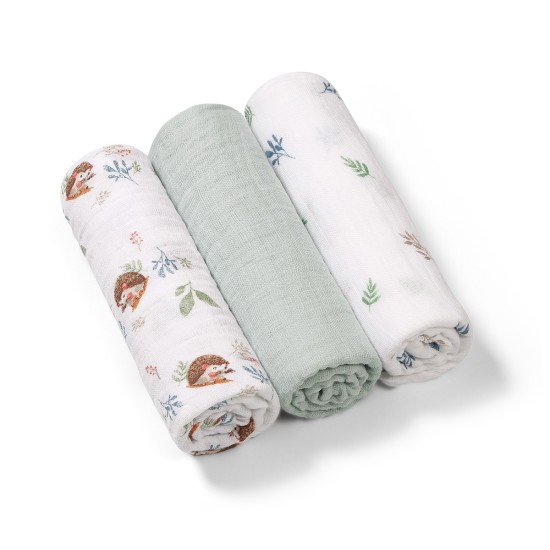 BabyOno vystyklai medvilniniai 3 vnt mėtiniai 348/16 BabyOno vystyklai medvilniniai 3 vnt mėtiniai 348/16