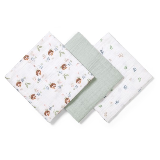BabyOno vystyklai medvilniniai 3 vnt mėtiniai 348/16 BabyOno vystyklai medvilniniai 3 vnt mėtiniai 348/16
