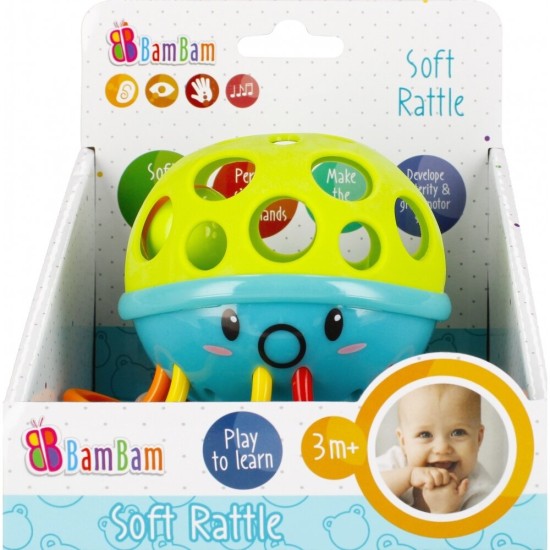 BamBam minkštas barškutis aštuonkojis 428974 BamBam minkštas barškutis aštuonkojis 428974
