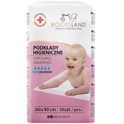 Bocioland kūdikio pervystymo paklotai, 10 vnt., 60x90, BOC0152