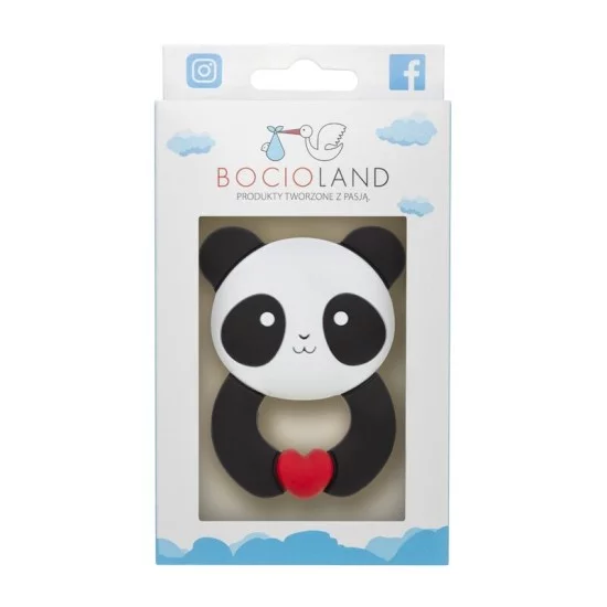 Bocioland silikoninis kramtukas, panda, BOC0511 Bocioland silikoninis kramtukas, panda, BOC0511