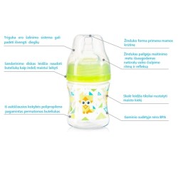 Dieglių nesukeliantis plataus kaklelio buteliukas 120 ml