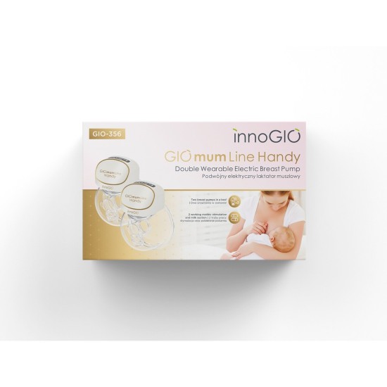 InnoGiO elektrinis laisvų rankų pientraukis dvigubas GIOmum GIO-356