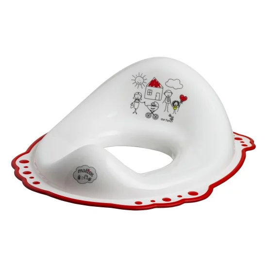 Maltex Baby klozeto sėdynė, neslystanti, Family, raudona / balta, 5863 Maltex Baby klozeto sėdynė, neslystanti, Family, raudona / balta, 5863