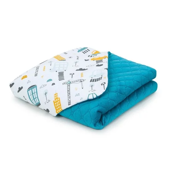 MamoTato antklodė, miestas, žydra, 75x100, Premium MamoTato antklodė, miestas, žydra, 75x100, Premium