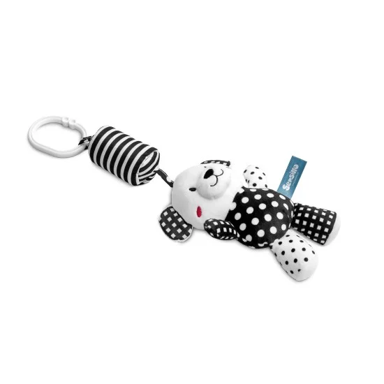 Sensillo vežimėlio pakabukas Black&White, meškiukas, 32cm Sensillo vežimėlio pakabukas Black&White, meškiukas, 32cm