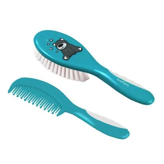 BabyOno plaukų šepetys ypatingai minkštas šeriais + šukutės nuo 0+ mėn., mėlynas, 570/02 BabyOno plaukų šepetys ypatingai minkštas šeriais + šukutės nuo 0+ mėn., mėlynas, 570/02