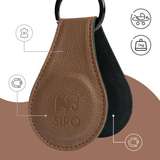 SIPO laikikliai vežimėliui magnetiniai 2vnt rudi SCA-15