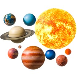 SIPO lipdukas sienoms  planetos 91x72cm WS63039