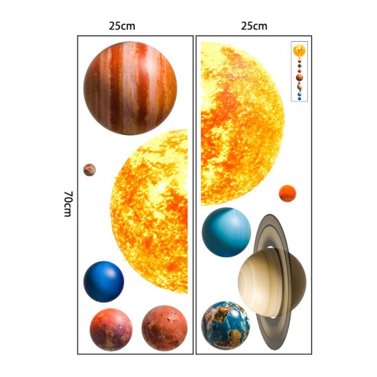 SIPO lipdukas sienoms  planetos 91x72cm WS63039