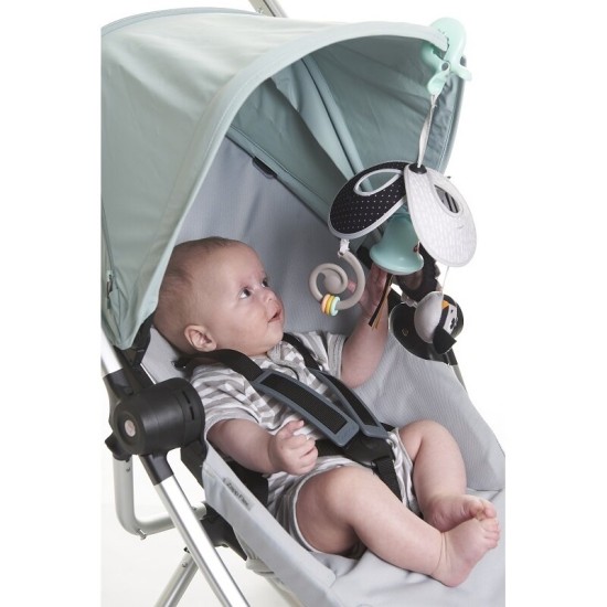 Tiny Love karuselė linksmybės kelioninė juoda balta Tiny Love karuselė linksmybės kelioninė juoda balta