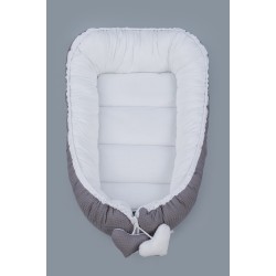 Tuttolina lizdelis naujagimiui Cocoon, Wafel, pilkas-baltas