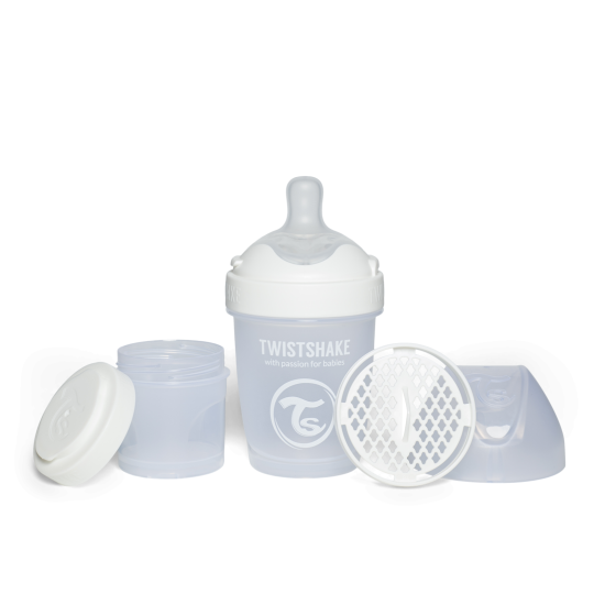 Twistshake buteliukas antikolikinis Pro Double 180ml baltas 79011