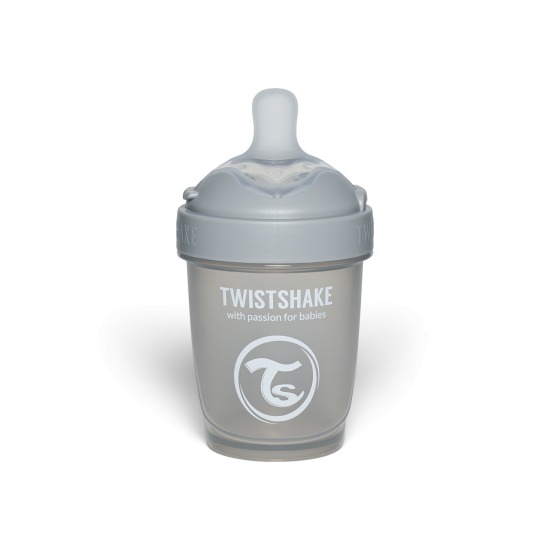 Twistshake buteliukas antikolikinis Pro Double 180ml pilkas 79010 Twistshake buteliukas antikolikinis Pro Double 180ml pilkas 79010