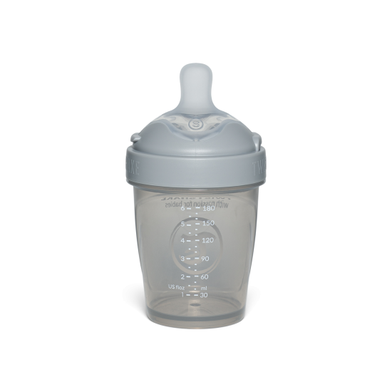 Twistshake buteliukas antikolikinis Pro Double 180ml pilkas 79010 Twistshake buteliukas antikolikinis Pro Double 180ml pilkas 79010