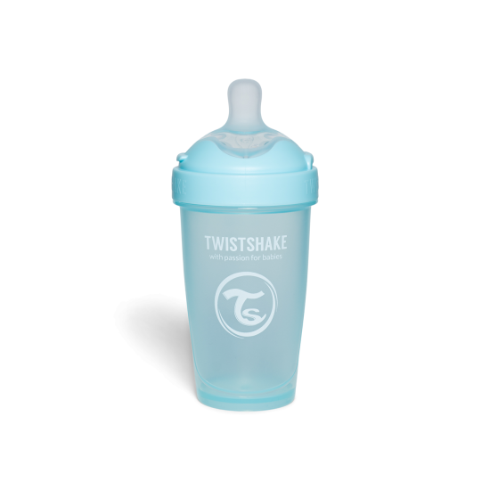 Twistshake buteliukas antikolikinis Pro Double 260ml mėlynas 79025