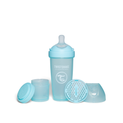Twistshake buteliukas antikolikinis Pro Double 330ml mėlynas 79041