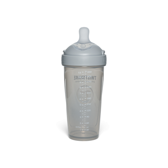 Twistshake buteliukas antikolikinis Pro Double 330ml pilkas 79042