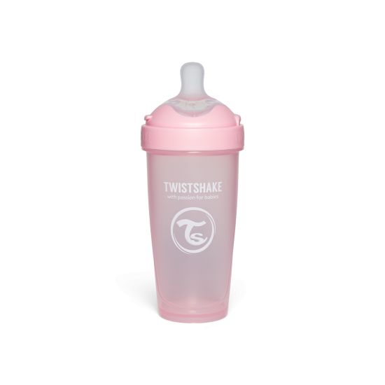 Twistshake buteliukas antikolikinis Pro Double 330ml rožinis 79040