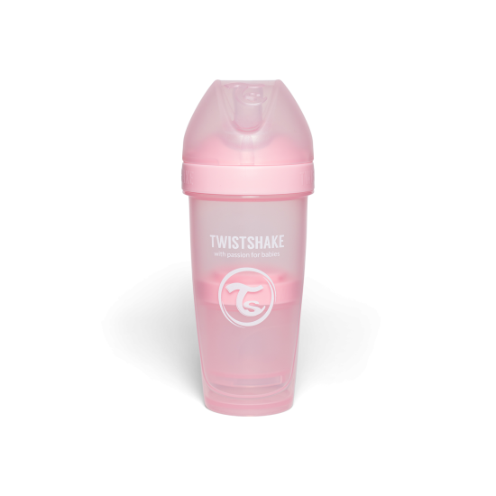 Twistshake buteliukas antikolikinis Pro Double 330ml rožinis 79040
