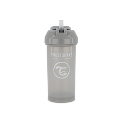 Twistshake buteliukas su šiaudeliu 360 ml nuo 6mėn pilkas 78680
