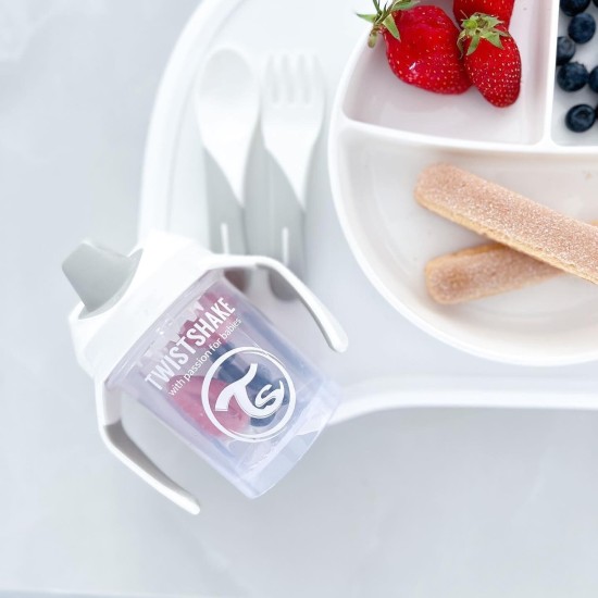 Twistshake puodelis mini baltas nuo 4mėn 230 ml 78053