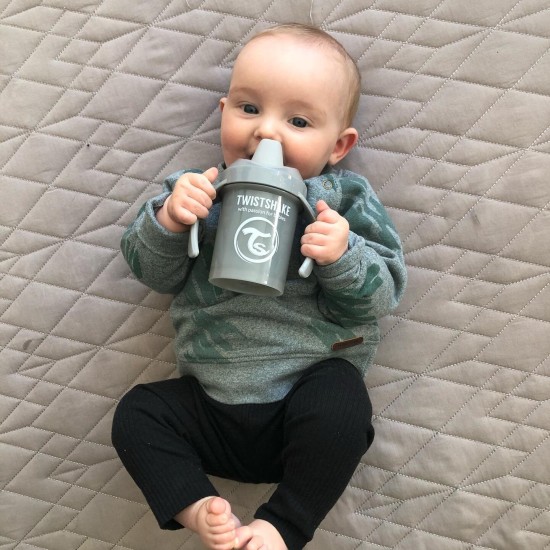 Twistshake puodelis mini pilkas nuo 4mėn 230 ml 78272