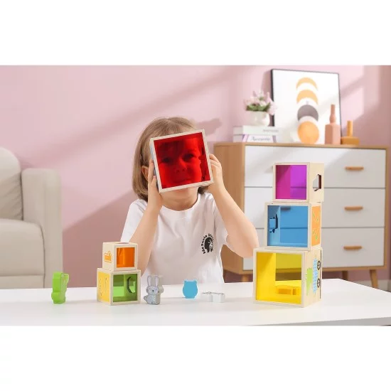 Viga medinės kaladėlės 12M+ 44572