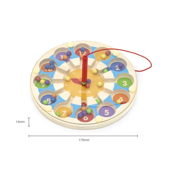 Viga medinis magnetinis žaidimas laikrodis labirintas 18M+ 44560