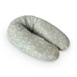 CebaBaby maitinimo pagalvė dżersej multi žalia gėlės W-880-000-826