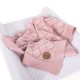 CebaBaby pledas megztas rombai - digsniuotas 90x90 rožinis CebaBaby pledas megztas rombai - digsniuotas 90x90 rožinis