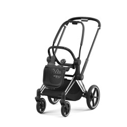 CYBEX Priam V4 važiuoklė Chrome Black su juoda rankena 