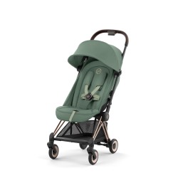 Coya vežimėlis Leaf Green, rose gold važiuoklė