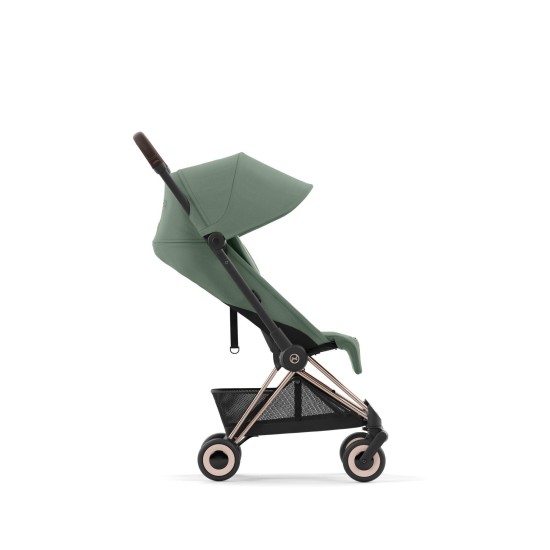 Coya vežimėlis Leaf Green, rose gold važiuoklė