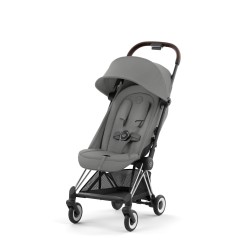 Coya vežimėlis Mirage Grey, chrome brown frame