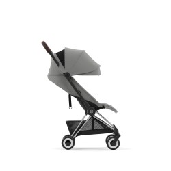 Coya vežimėlis Mirage Grey, chrome brown frame