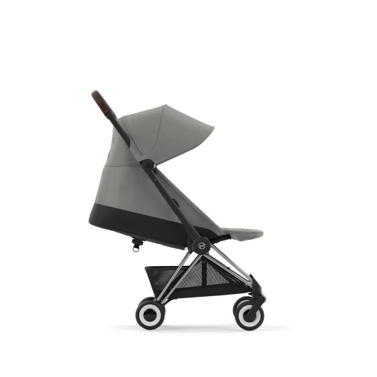 Coya vežimėlis Mirage Grey, chrome brown frame