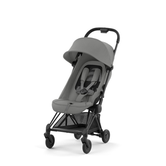 Coya vežimėlis Mirage Grey, matt black frame